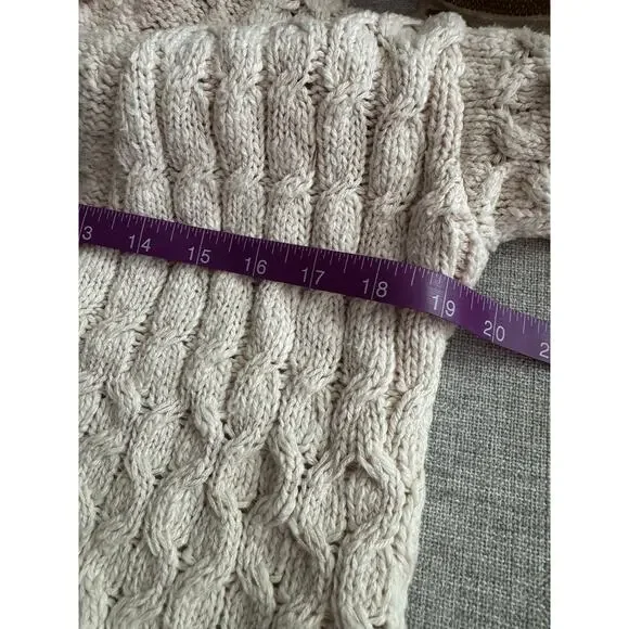 Anthropologie Pilcro Cable-Knit  Oversized Slouchy Cardigan in Cream XXS - Picture 10 of 10